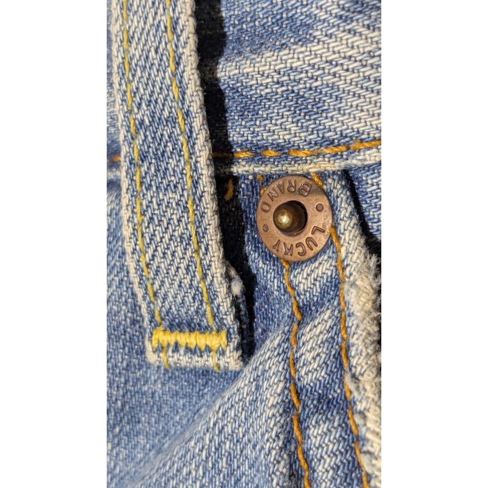 Vtg Lucky Brand Fender Jeans USA Made Men 34x29 Relaxed Bootcut Distressed Baggy - Picture 14 of 16